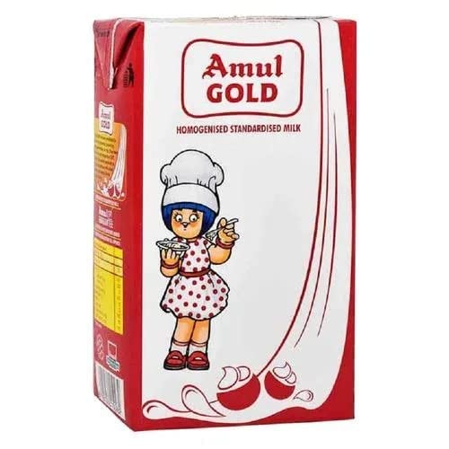 Amul Gold Milk Homogenized Standardized, 1 Litre Carton Amazon.in