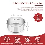 Homikit Okrągła forma do pieczenia ze stali nierdzewnej, zestaw 2 szt. (2, 10 cm)