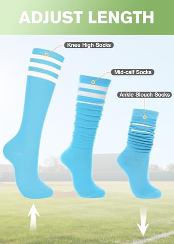 Image of American Trends Women Softball Socks Knee High Tube Socks Long Baseball Soccer Socks for Youth Girls