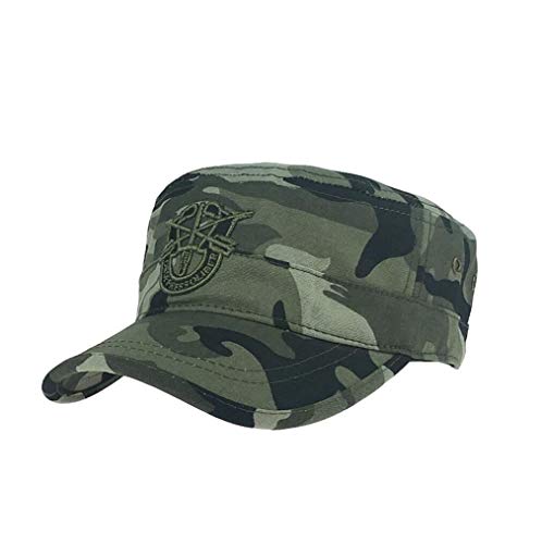XibeiTrade Baseballkappe aus Baumwolle, Militär, flach, verstellbar, camouflage, Medium Cover