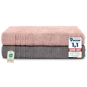 Komfortec Saunahanddoek Set, 2 Stuks, 80x200 cm, 100% Katoen