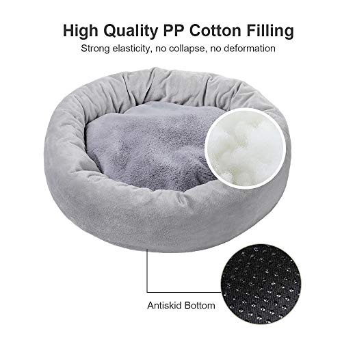 Souarts Cama de gato para animais de estimação confortável donut tapete para carinha de cachorrinho