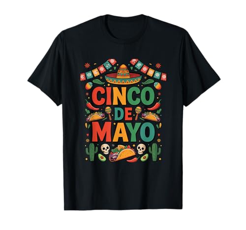 Cinco De Mayo Sombrero Fiesta Mexicana 5 De Mayo Hombres Mujeres Camiseta