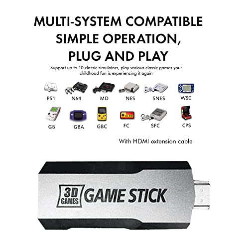 ACAGALA GD10 Game Stick embutido 40000 jogos 128GB 2.4G controlador sem fio HD console de videogame
