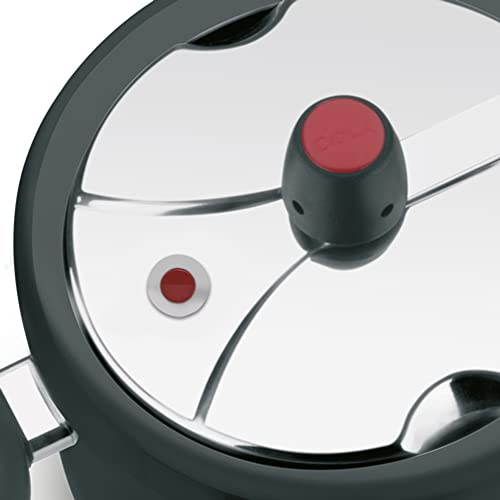 Panela de Pressão Revestida 4,5L Fechamento Interno, Clock 9295302824, Preto
