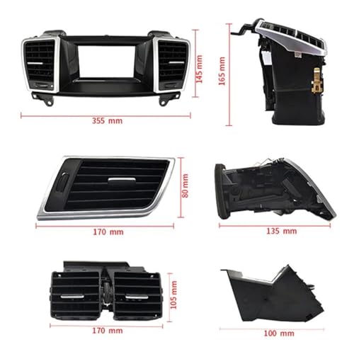 Grille ventilation 1668302254 robuste pour sortie air arrière climatisation Benz - 3