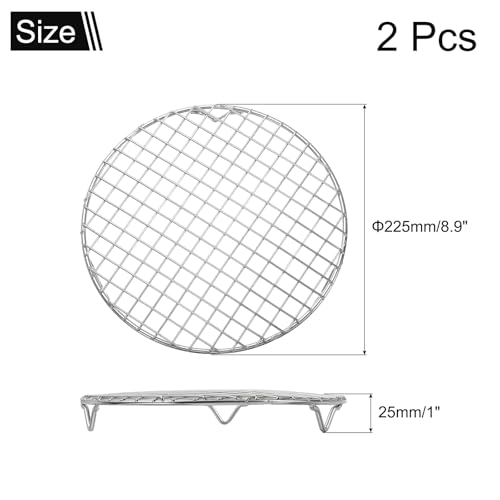 Rejilla de acero inoxidable 304 uxcell con patas de alta resistencia para hornear y cocinar 3