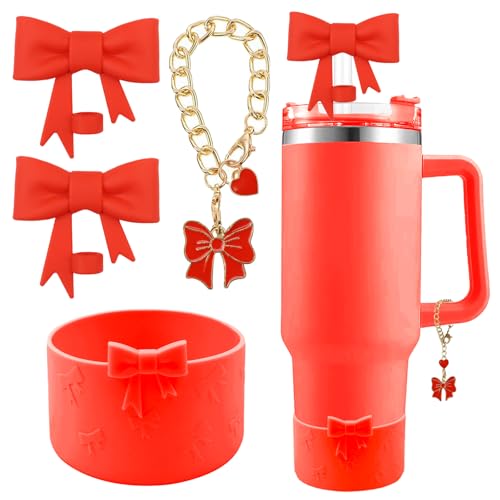 Hpebl Accessories Set for Stanley Cup 30 40oz Tumbler Accessories, Red