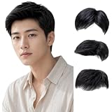 部分ウィッグ メンズ 人毛 100％ 総手植え 軽薄 ポイントウィッグ 頭頂部 ヘアトップピース 男性用 増毛 付け毛 てっぺん対策 ハゲ隠し 白髪隠れ 通気