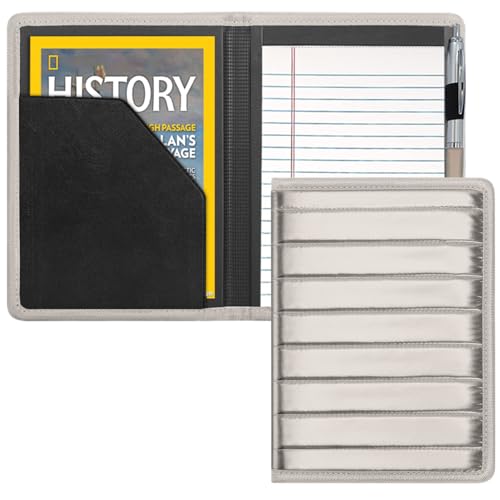 Gorbado Padfolio/Portfolio Binder, Mini Padfolio Portfolio Binder 5 x 8 Legal Writing Pad, A5 Document Organizer Folder for Men Women,Gold