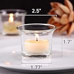 Letine Tealight Candle Holder Set of 12- Clear Glass Votive Candle Holders Bulk for Christmas Decorations, Wedding, Party & Home Decor - Image 2