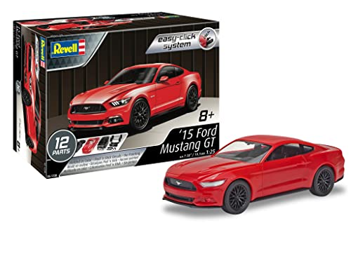 Revell 85-1238 2015 Ford Mustang GT Model Car Kit 1:25 Scale 12-Piece Skill Level 2 Plastic Easy-Click Model Building Kit, Red by Revell - Used condition - US$21.85