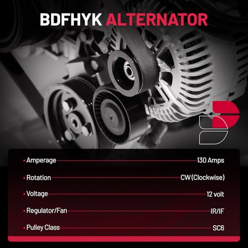 Image of BDFHYK 11030N Alternator Compatible with Honda Accord 3.0L V6 2004 2005 2006 2007, Replacement Alternator 12V 130Amp 6 Groove Pulley 11030N 31100-RCB-Y01 31100-RCB-Y02 104210-3500 104210-4480