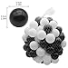 TRENDBOX 100 Ocean Ball (Ship from USA) for Babies Kids Children Soft Ball Birthday Parties Events Playground Games Pool - Black, White
