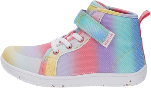 WHITIN Kids/Toddler Wide Barefoot Shoes | Girls/Boys Classic High Top Sneakers | Wide Foot Freedom | Natural Growth2