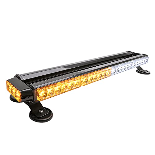 CUMART 26.5" Amber white 54 LED Automotive Rooftop Beacon Emergency Warning Flashing…