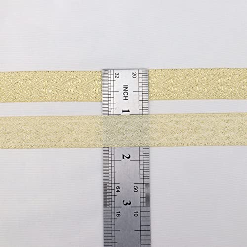 Idongcai Jacquard Ribbon, 10 Yards Narrow Gold Love Jacquard Trim Geometric Embroidered Ribbon For Sewing. #TOP1