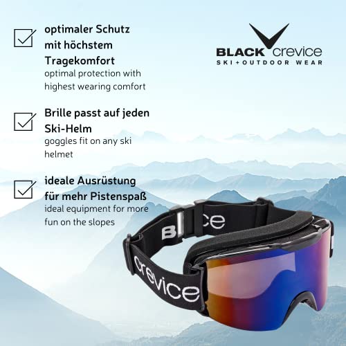 Black Crevice Skibrille, Occhiali da Sci Uomo