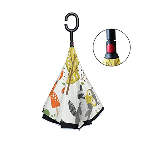 Parapluie inversé coupe-vent résistant aux UV à double couche - 3