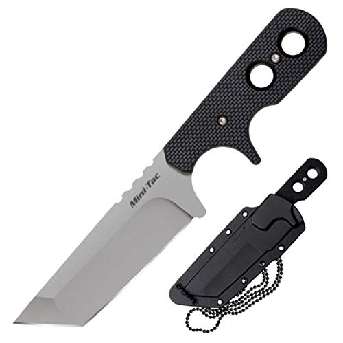 Cold Steel Mini Tac Series Fixed Blade Knife With Sheath, Mini Tac Tanto, One Size #TOP24