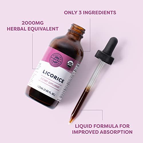 Vimergy Licorice – Promotes Digestive Function* – Benefits Respiratory Health* – USDA Certified Organic, Vegan, Gluten-Free – 115 mL (57 Servings)
