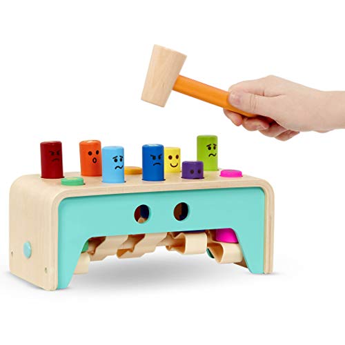 Battat – Wooden Hammer Toy For Kids, Toddlers – Pounding Bench With Pegs And Mallet –Colorful Developmental Toy – Pound & Count Bench – 1 Year + #TOP2