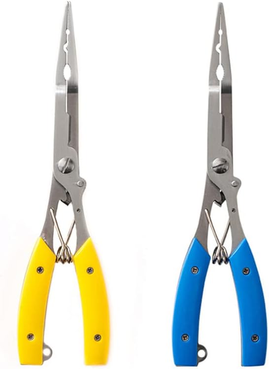 SEIWEI Stainless Steel Fishing Pliers with Bag Fish Holder Locking Clasp Design Hook Remover Braid Cutter Fish Gripper Professional Fishing Gear Fishing Tools Portable