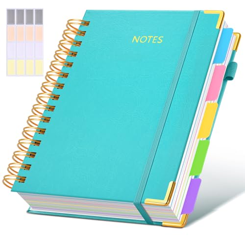 Hardcover Spiral Notebook journal Removable Dividers Tabs,