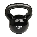  Fitness Mad Kettlebell Black Pesa Rusa Negra, Unisex Adulto, 12 kg