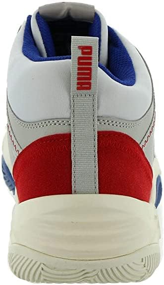 PUMA Rebound Future Evo Men's Basketball 9 D(M) US White-Surf The Web-High Risk Red-Grey Review | Image 4