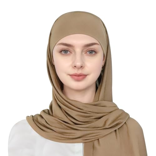 Pre-sewn Instant Slip-on Modal Jersey Hijab Head Scarf Wrap for Muslim Women Luxury Bridal Jilbab Inclusive Modest Fashion Heritage-Meets-Modernity Contemporary Minimalist