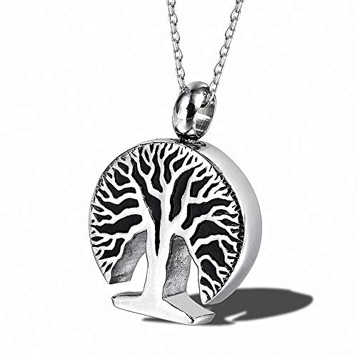 BZZBZZ Collier Arbre de Vie en Acier Inoxydable, Bijoux avec Coffret pour Cheveux, pour commémorer Les êtres Chers et Les Animaux domestiques Cover