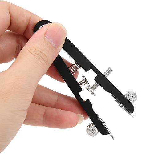 Spring Bar Plier Kit 6825 Spring Bar Tweezer Tool, Repair Pliers Spring Bar with 8 Pins, Professional Wrist Bands Strap Removal Repair Fix Kit for Remove Bar Pins (Black)