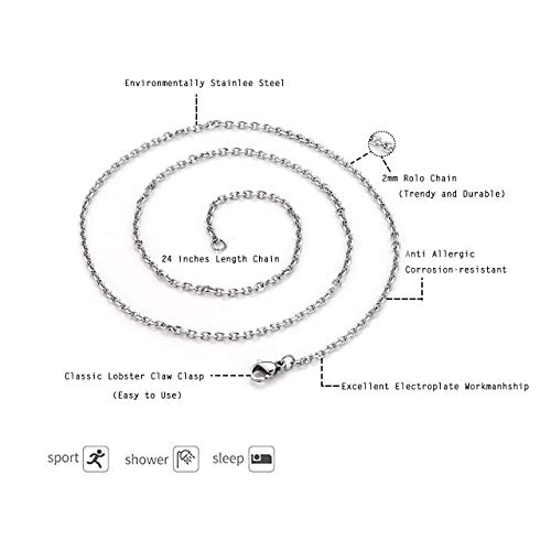 Jovivi 30Mm Living Floating Memory Glass Locket Necklace - Stainless Steel Round Crystals Buckle Closure #TOP6