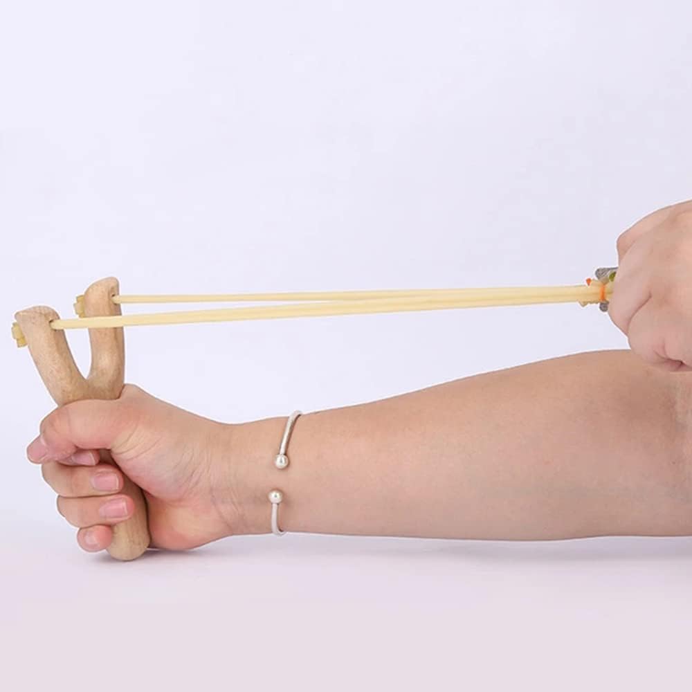 Beginner-Friendly Wooden Catapult Toy, Outdoor Hunting Skill-Training Catapult Toy, Used for Enhancing Focus, Physical Coordination and Muscle Control, as Well as Relieving Stress. 4 Pack