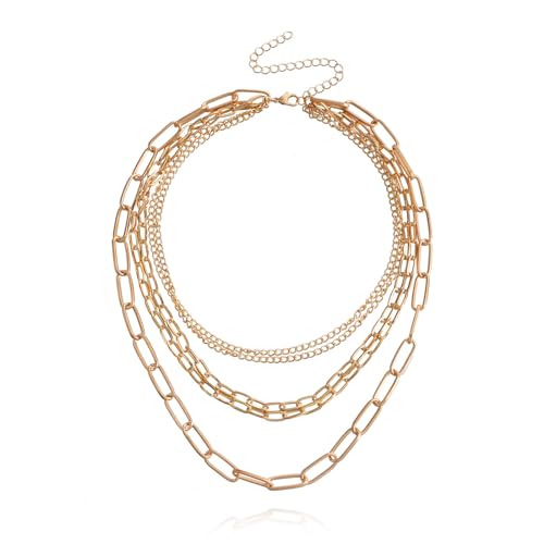 Collier multi rangs trombone et pendentif cœur | Bijoux tendance femme layering