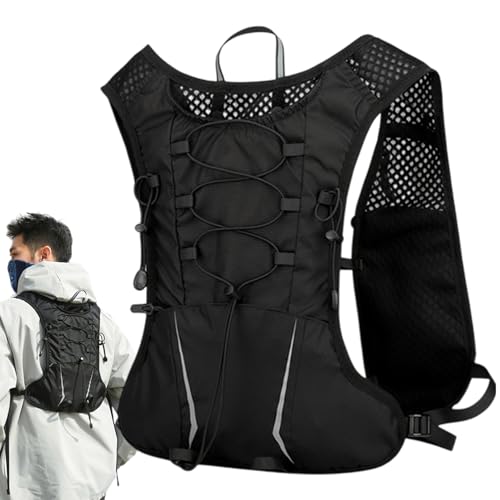 Paquete de hidratación Running, Mochila de hidratación Running,Maratoner Water Daypack - Paquete de hidratación Reflectante con Correas Ajustables para Acampar en Ciclismo