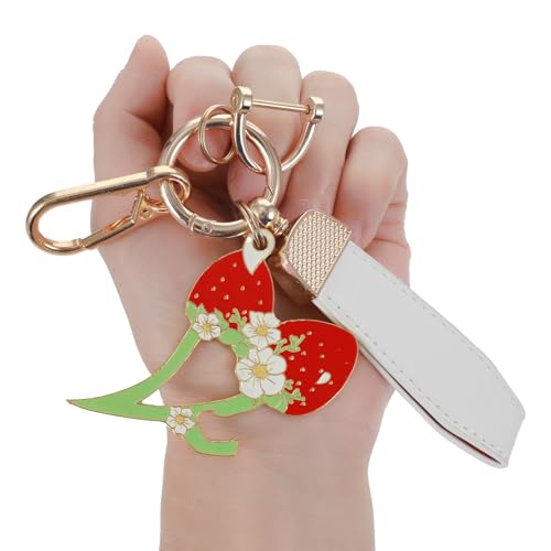 1 PCS Strawberry Charm for Purse Kawaii Strawberry Keychain Charm