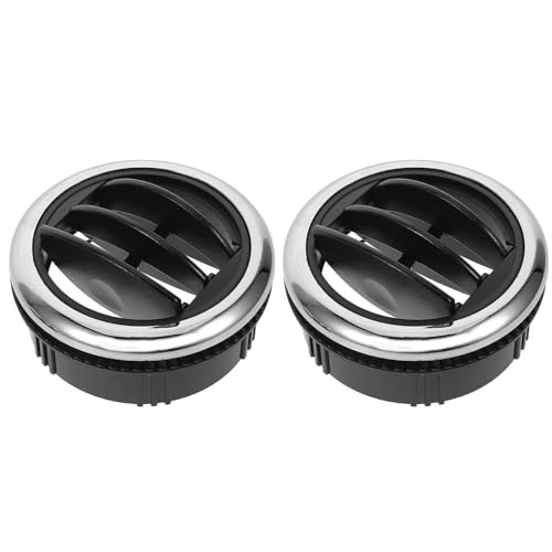 LABRIMP 2pcs Rv Universal Air Conditioning Outlet Vent round 87mm with Electroplated Knob for Camper, Bus, and Motorhome Hvac Systems, Adjustable Car Ac Air Vent Grille for Travel