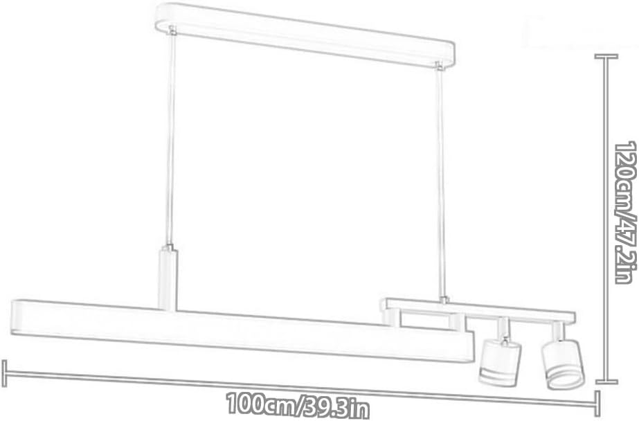 Light for Kitchen Island Led Dimmable Light Fixtures, Modern Nordic Hanging Light with 180° Rotatable Spotlights, Bar Dining Room Bedside Hanging Chaners (1-Pack) (Noir 100Cm)/Noir/100Cm