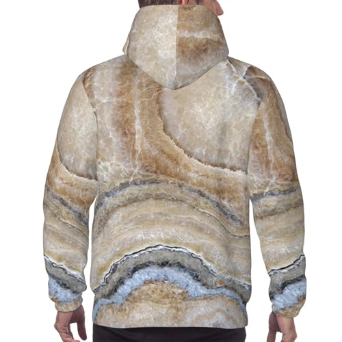 Pull à capuche pour homme Onyx Stone bleu à manches longues