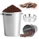 CEWROM Kaffee-Dosierbecher, 58mm Edelstahl Kaffeedosierbecher Pulverzuführungsteil Espressomaschine Kaffee Siebträger Zubehör Übertragung Kaffeepulver Geeignet für Wohnzimmer, Büro, Lounge DIY-Kaffee