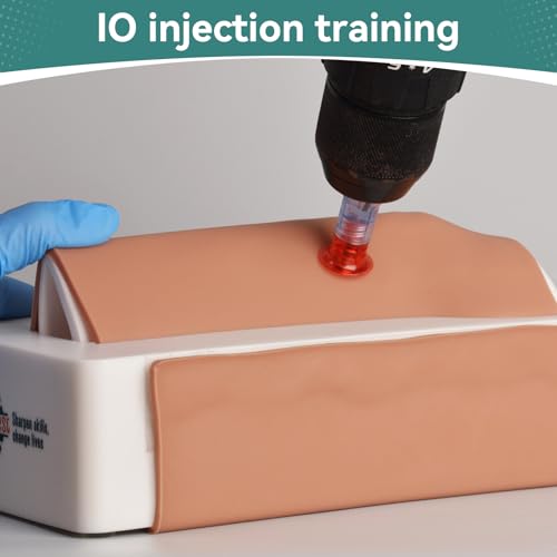 Image of Intraosseous (IO) Access Trainer with Skin Pad, Adult Intraosseous (IO) Tibia Trainer, Tibial IO Bone for Medical Education