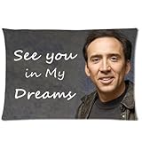 Nicoge Custom Nicolas Cage Pillowcase Standard Size 20'x30'Two Sides