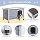 Petsfit Hundehütte für draußen, Hundehütte mit abnehmbarem Boden für einfache Reinigung, isoliertes Holzhaus für draußen, Steildach, kleines Versteck, 78 x 53 x 58 cm (klein)
