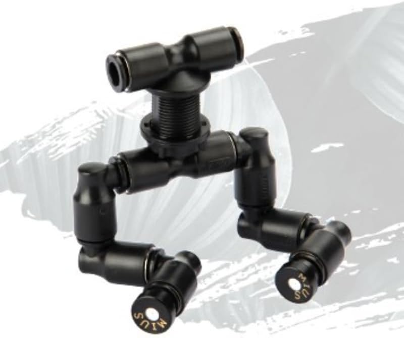 Reptiles 360° Rotating Fogger Mist Sprinkler Terrarium Adjustable Nozzle Greenhouse Garden Irrigation Pet Cooling System(Four Head)