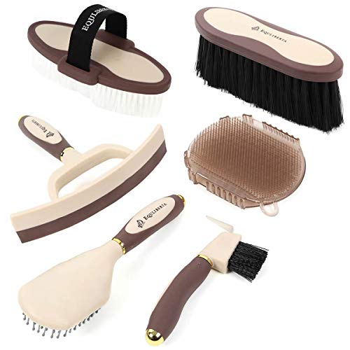 乗馬用品 EQULIBERTA たてがみ＆しっぽブラシ ブラウン 乗馬