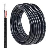18 Gauge 2 core Solid Single Strand PVC Insulated tinned Copper Wire,Wire Length 50FT red and Black