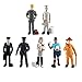 NUOBESTY Giocattoli di Figurina Degli Eroi di Tutti I Giorni 7Pcs Mini Mini Operaio Edile Poliziotto Mailman Pilota Chef Modello Veterinario per La Casa Delle Bambole DECORE GIARDINO