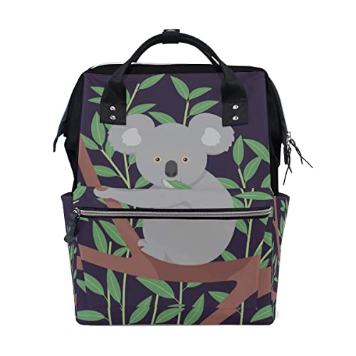 291 Bolso Cambiador Koala Sentado En El Árbol Mochila Bolsa Multifuncional Mochila De Cambio Unisex Mochila Para Pañales Para Mamá Pañales 28X18X40cm